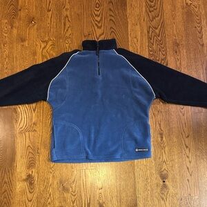 Vintage Y2K Arizona Jean Co Blue Black Color Block Quarter Zip Fleece Women’s L